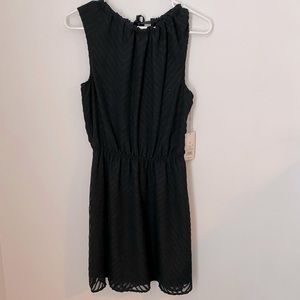 A New Day NWT Black Chiffon High Neck Sleeveless Mini Dress